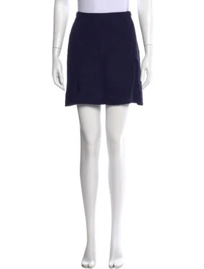 Pre-owned A.p.c. Mini Skirt In Blue