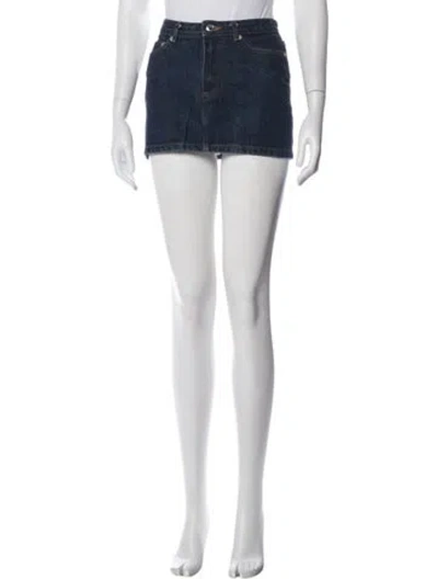 Pre-owned A.p.c. Mini Skirt In Blue