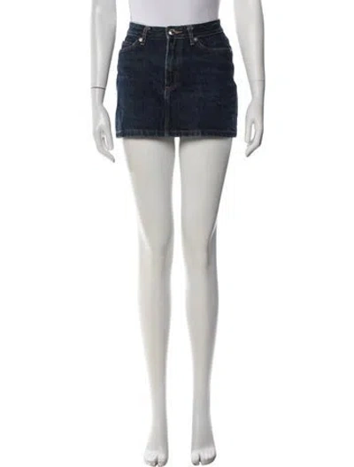 Pre-owned A.p.c. Mini Skirt In Blue