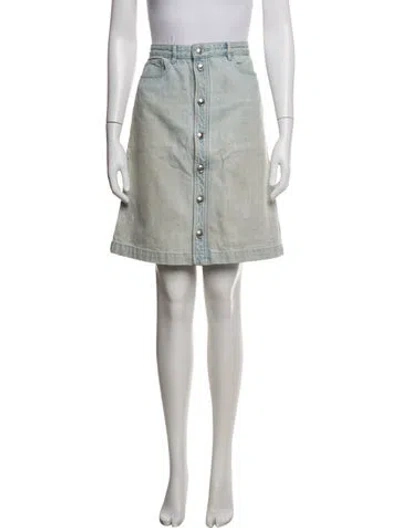 Pre-owned A.p.c. Mini Skirt In Blue