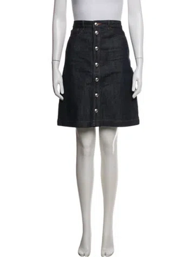Pre-owned A.p.c. Mini Skirt In Blue
