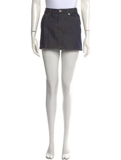 Pre-owned A.p.c. Mini Skirt In Blue