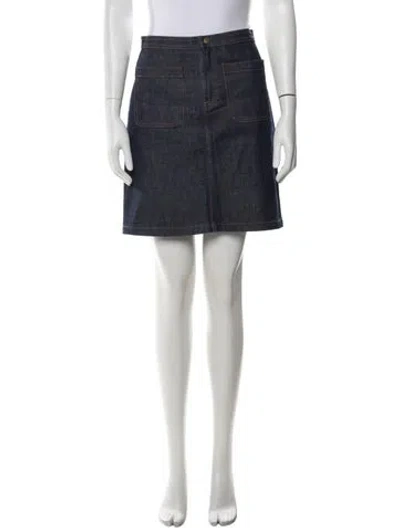 Pre-owned A.p.c. Mini Skirt In Blue