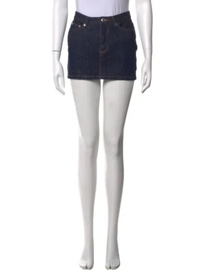 Pre-owned A.p.c. Mini Skirt In Blue
