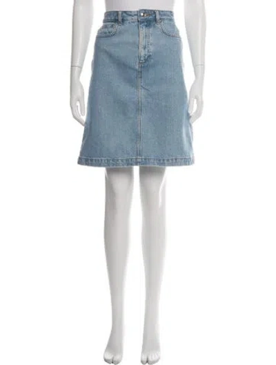 Pre-owned A.p.c. Mini Skirt In Blue