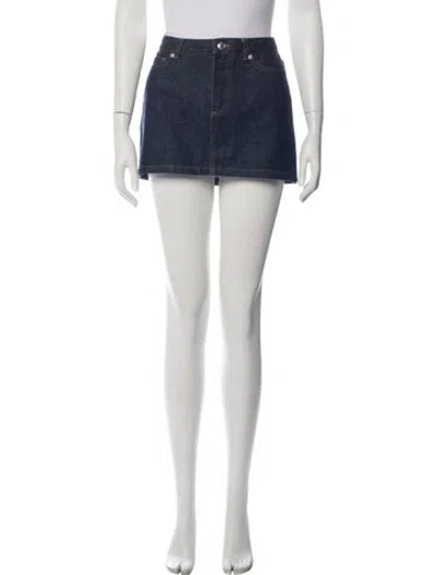 Pre-owned A.p.c. Mini Skirt In Blue
