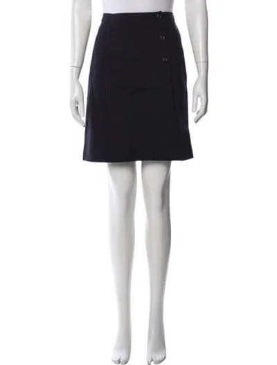 Pre-owned A.p.c. Mini Skirt In Blue
