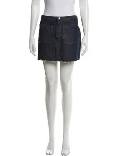 Pre-owned A.p.c. Mini Skirt In Blue