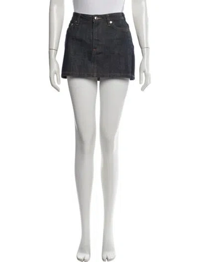Pre-owned A.p.c. Mini Skirt In Blue