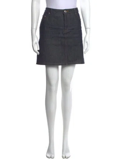 Pre-owned A.p.c. Mini Skirt In Blue