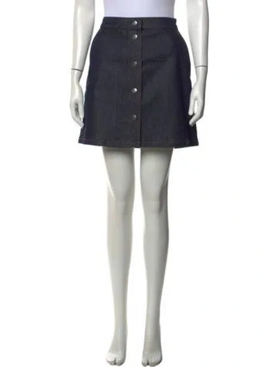 Pre-owned A.p.c. Mini Skirt In Blue