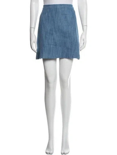 Pre-owned A.p.c. Mini Skirt In Blue