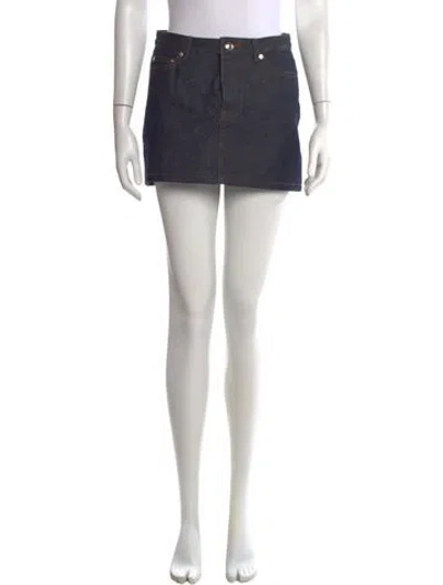 Pre-owned A.p.c. Mini Skirt In Blue