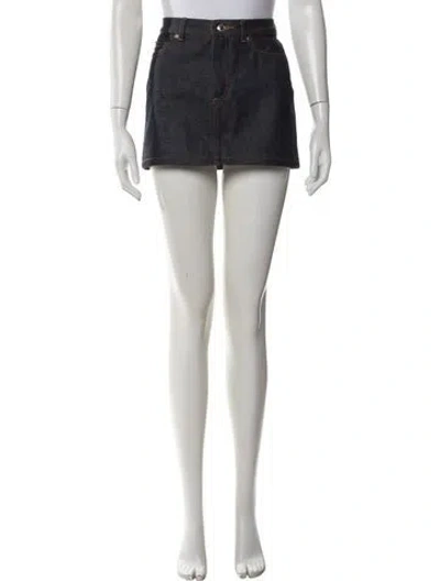Pre-owned A.p.c. Mini Skirt In Blue