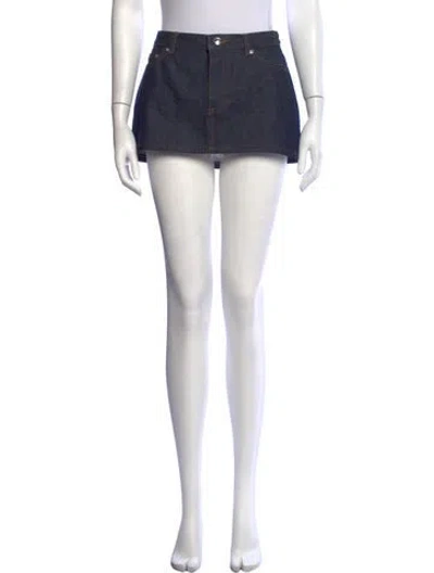 Pre-owned A.p.c. Mini Skirt In Blue
