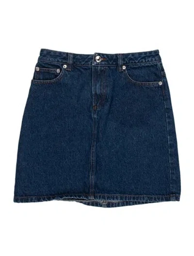 Pre-owned A.p.c. Mini Skirt In Blue