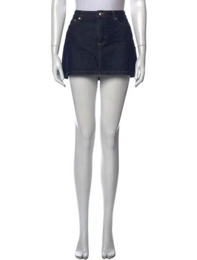 Pre-owned A.p.c. Mini Skirt In Blue