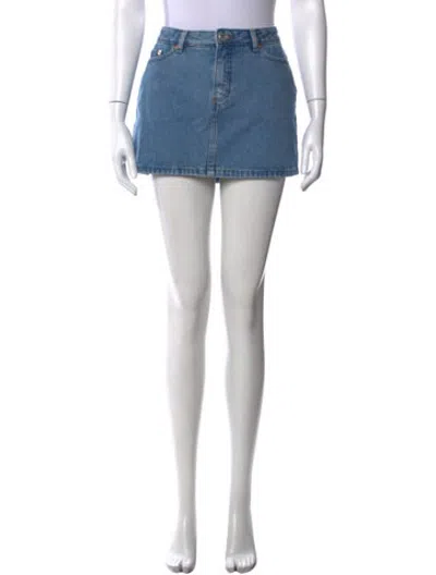 Pre-owned A.p.c. Mini Skirt In Blue