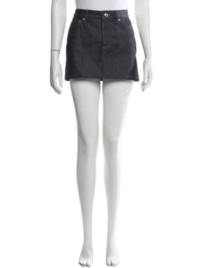 Pre-owned A.p.c. Mini Skirt In Blue