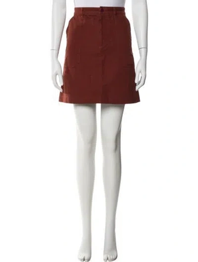 Pre-owned Apc Mini Skirt In Brown
