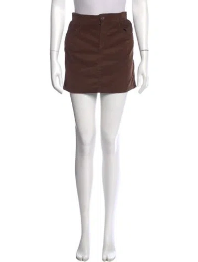 Pre-owned Apc Mini Skirt In Brown