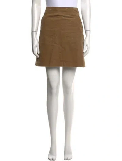 Pre-owned A.p.c. Mini Skirt In Brown