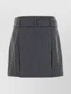 Apc Mini Skirt Cecile Belted Waist In Gray