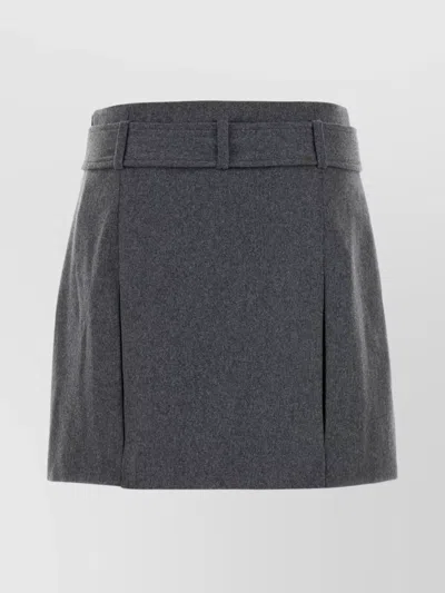 Apc Mini Skirt Cecile Belted Waist In Gray
