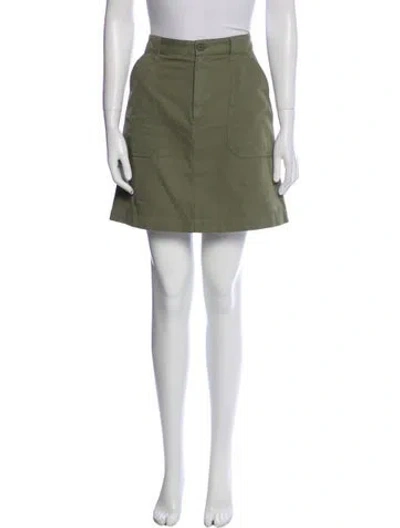 Pre-owned Apc Mini Skirt In Green