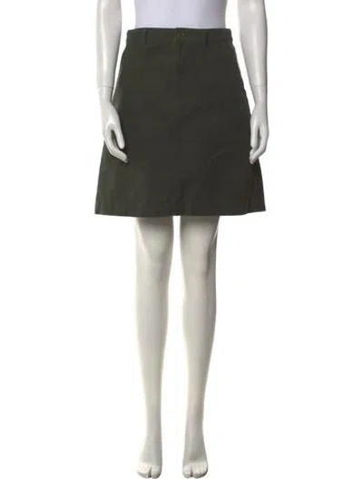 Pre-owned Apc Mini Skirt In Green