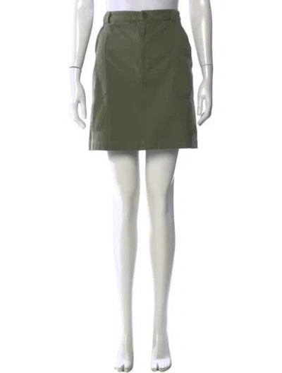 Pre-owned A.p.c. Mini Skirt In Green