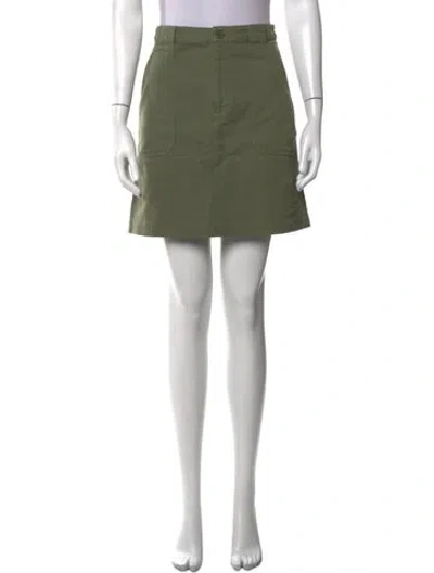 Pre-owned A.p.c. Mini Skirt In Green