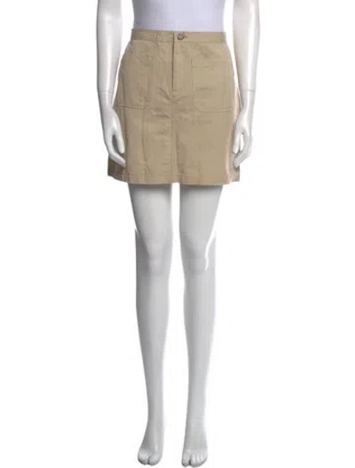 Pre-owned Apc Mini Skirt In Neutral