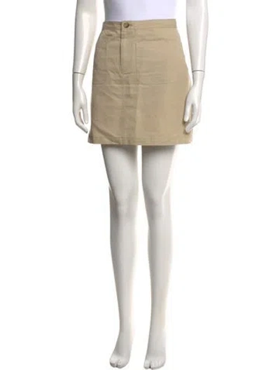 Pre-owned A.p.c. Mini Skirt In Neutrals