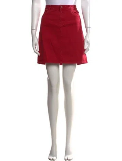 Pre-owned A.p.c. Mini Skirt In Red