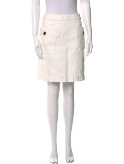 Pre-owned Apc Mini Skirt In White