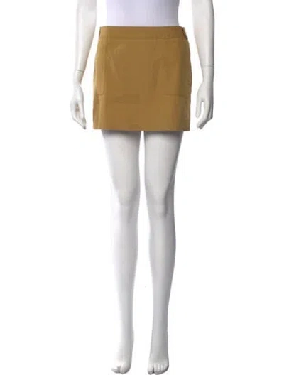 Pre-owned A.p.c. Mini Skirt In Yellow