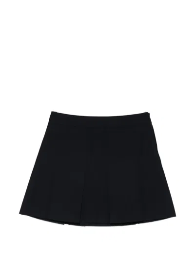 A.p.c. Minigonna A Pighe In Misto Lana In Blue