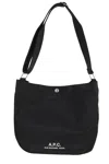 Apc A.p.c. Minimalist Black Besace Journal Shoulder Bag In Black