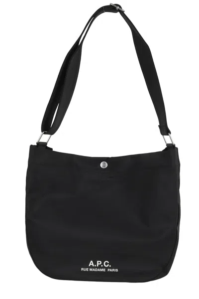 Apc A.p.c. Minimalist Black Besace Journal Shoulder Bag