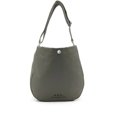 A.p.c. Minimalist Polyester Belt Bag In Green