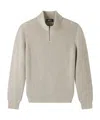 Apc Mock-neck Half-zip Cotton Jumper