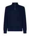 Apc Mock-neck Half-zip Cotton Jumper In Black