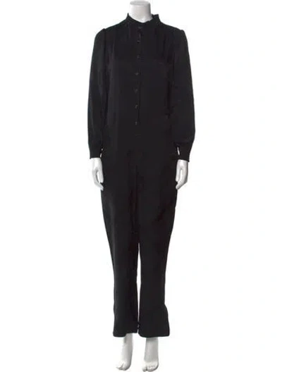 Pre-owned Apc Mock Neck Jumpsuit In Black