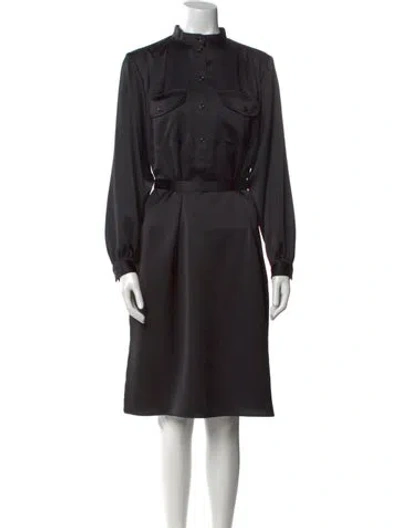 Pre-owned Apc Mock Neck Knee-length Dress In Black