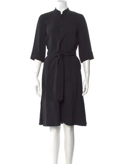 Pre-owned Apc Mock Neck Knee-length Dress In Black
