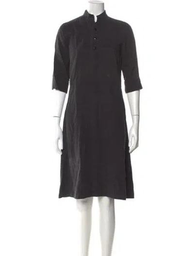 Pre-owned Apc Mock Neck Knee-length Dress In Gray