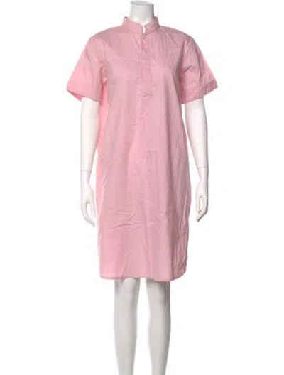 Pre-owned Apc Mock Neck Knee-length Dress In Pink
