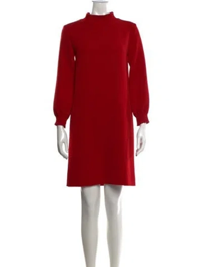 Pre-owned A.p.c. Mock Neck Knee-length Dress In Red
