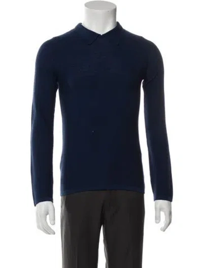 Pre-owned Apc Mock Neck Long Sleeve Sweatshirt In Blue